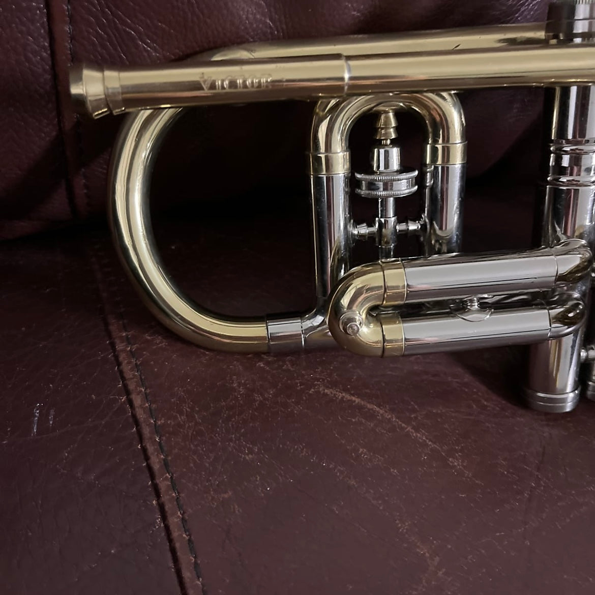 Conn Victor 80A Bb and A Cornet (1964) SN C87499 (professional) (rare) (nickel trim) (opera glass micro tuner)