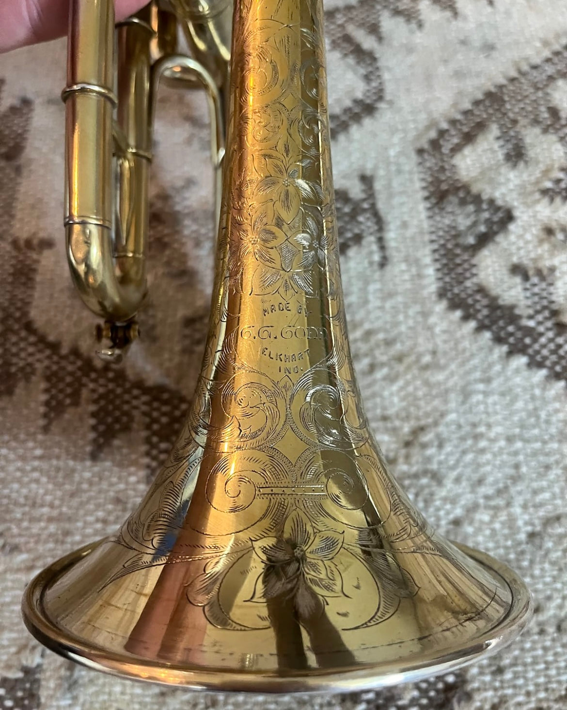 Conn New Invention Bb and A Cornet (1911) SN 123333 (Large Bore .484) (Gold plated)(professional)