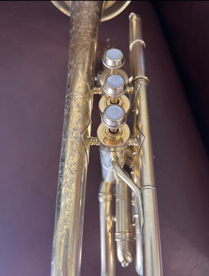 Conn New Invention Bb and A Cornet (1911) SN 123333 (Large Bore .484) (Gold plated)(professional)