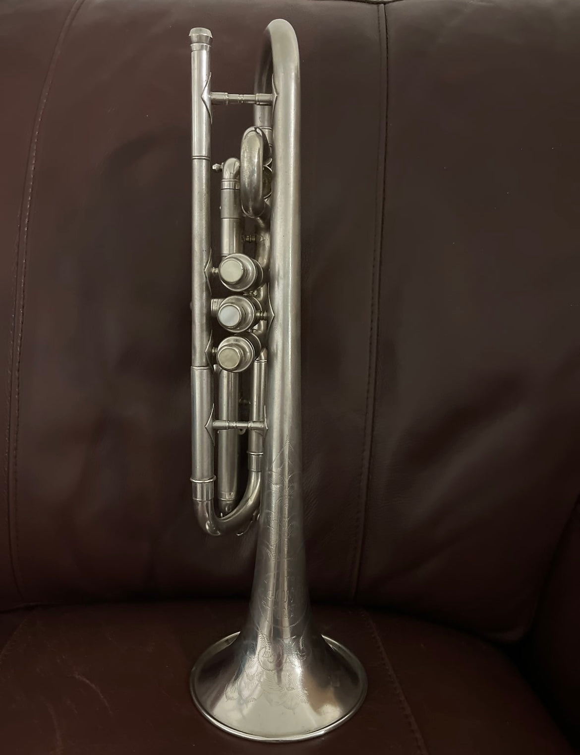 Conn Victor (model 4A) Bb and A cornet (1923) SN 199151 (Silver plated) (very rare) (opera glass - micro tuner)(professional)