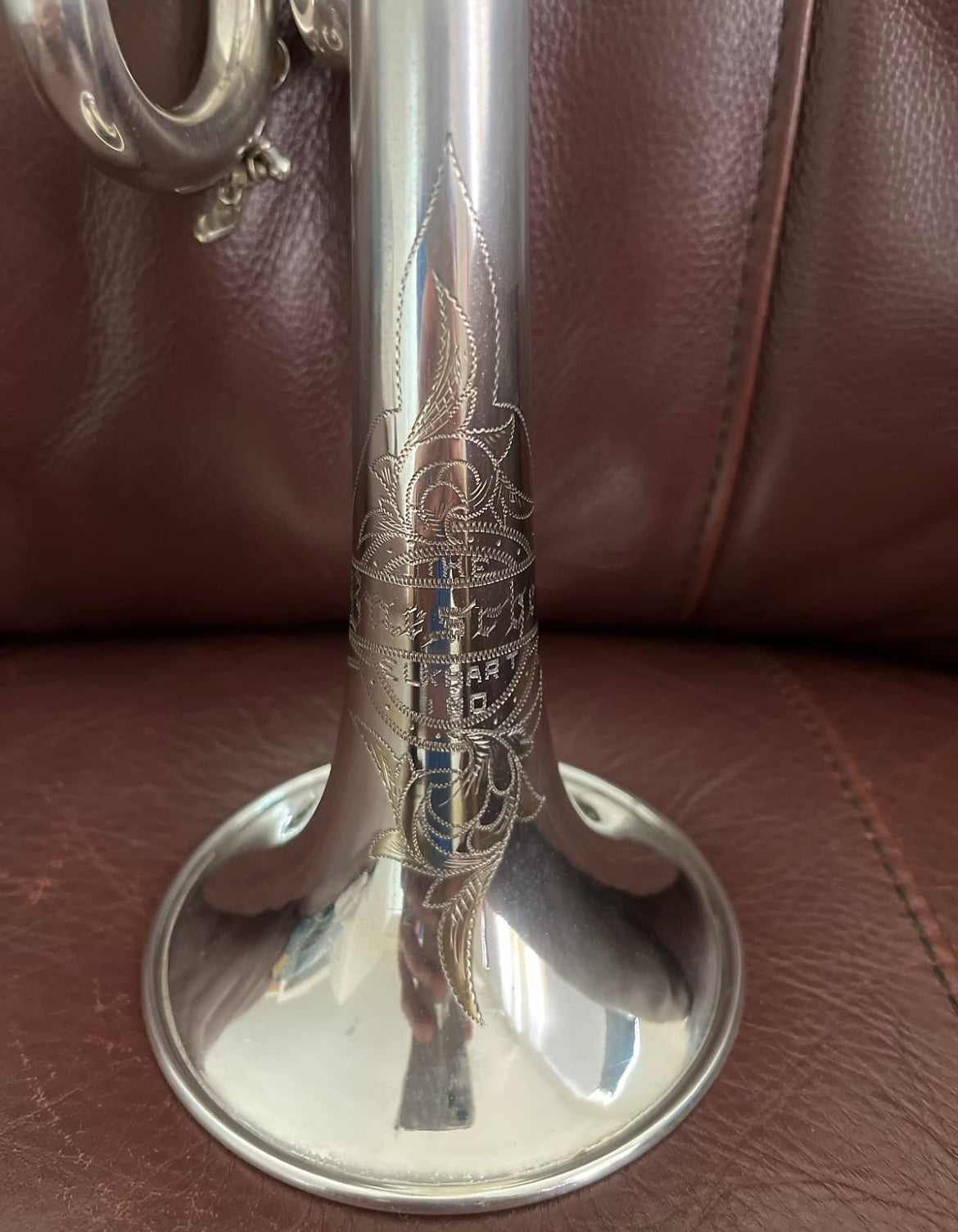 Buescher Model 9 Bb Trumpet (1921) (rare mute) (silver plated) (gold wash bell) (LP) SN 81491