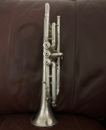 Conn Victor (model 4A) Bb and A cornet (1923) SN 199151 (Silver plated) (very rare) (opera glass - micro tuner)(professional)