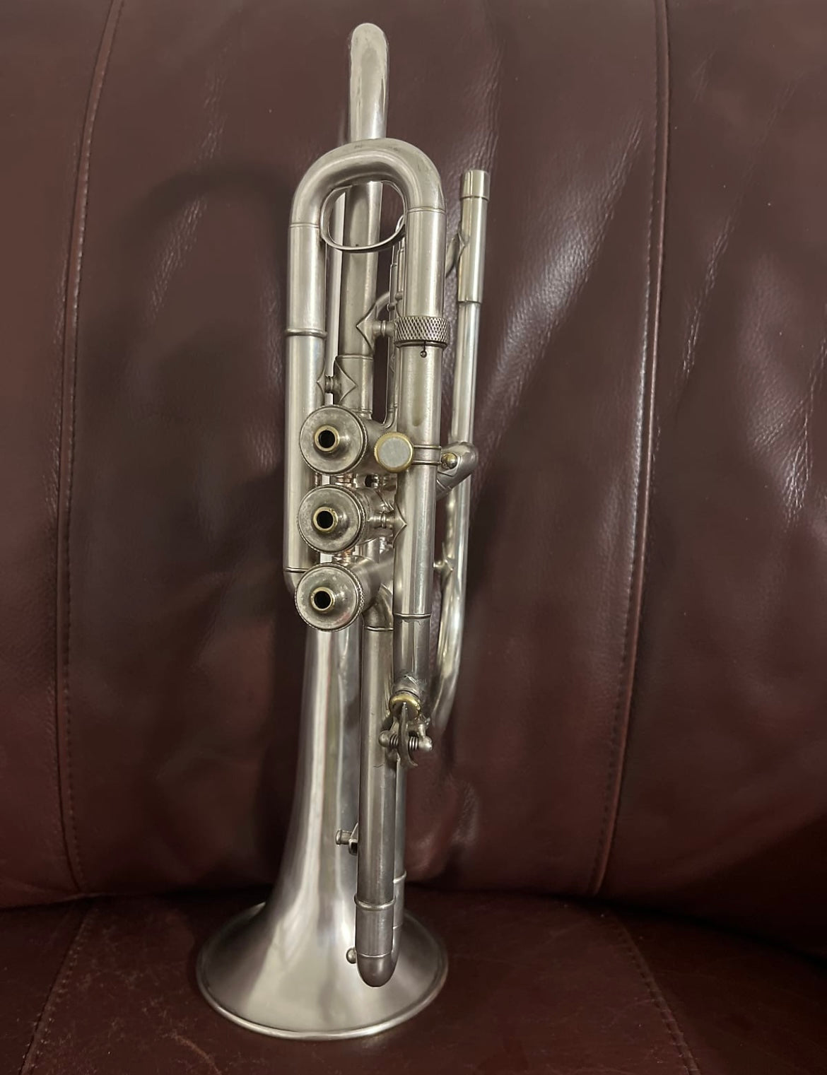 King Master Model (1918) Bb Cornet SN 26599 (ML bore) (silver plated) (gold wash bell)(professional)