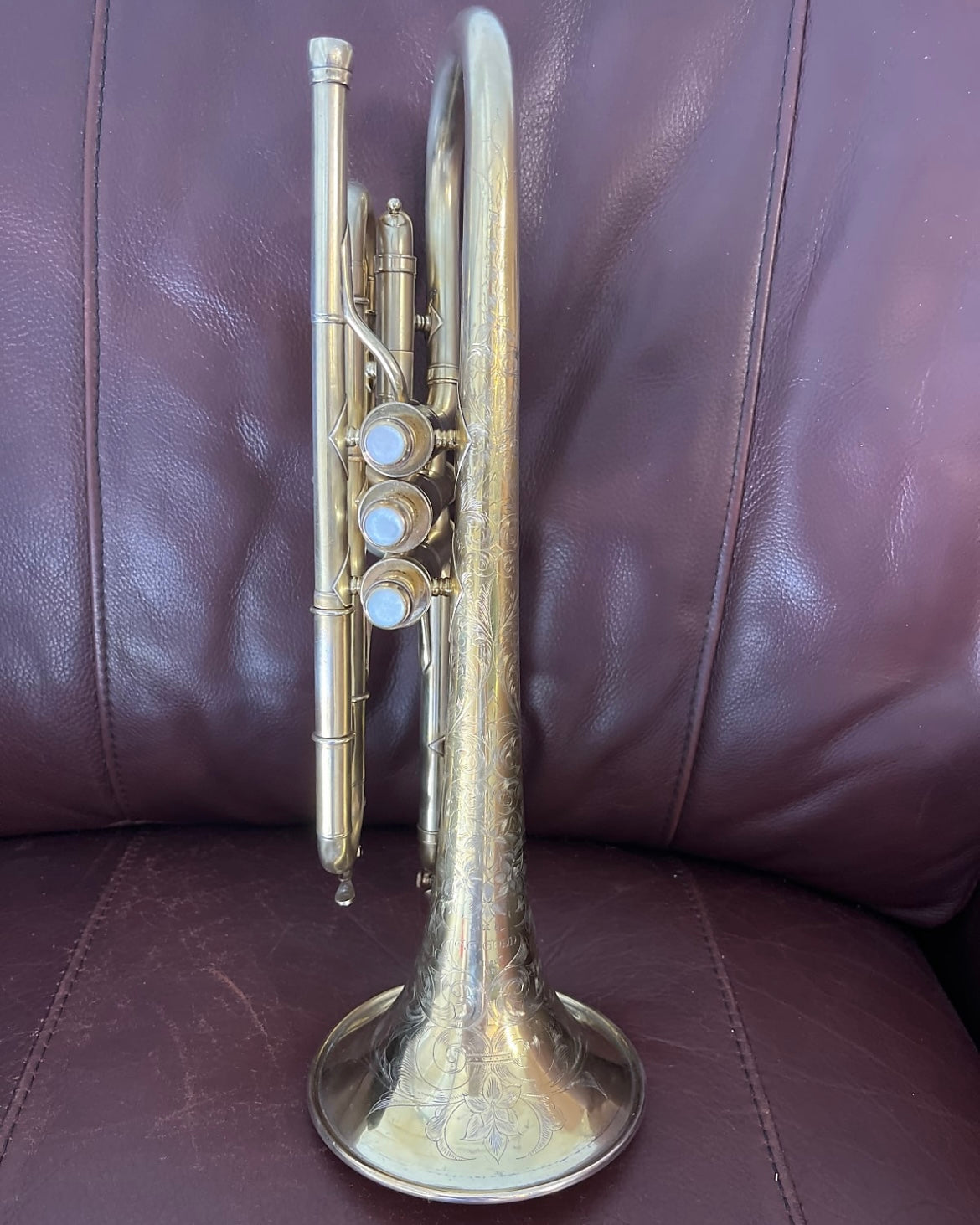 Conn New Invention Bb and A Cornet (1911) SN 123333 (Large Bore .484) (Gold plated)(professional)