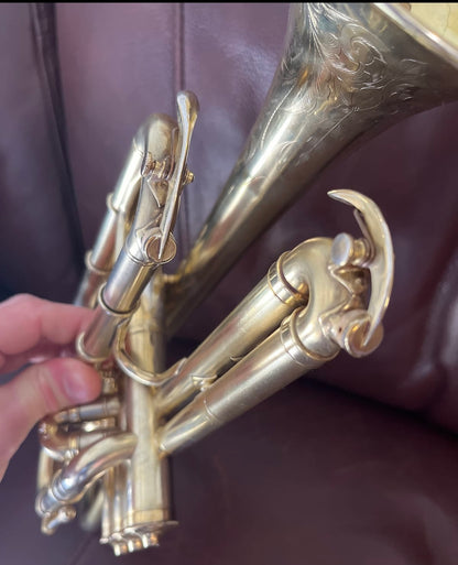 Conn New Invention Bb and A Cornet (1911) SN 123333 (Large Bore .484) (Gold plated)(professional)