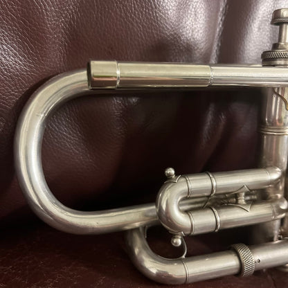 King Master Model (1918) Bb Cornet SN 26599 (ML bore) (silver plated) (gold wash bell)(professional)