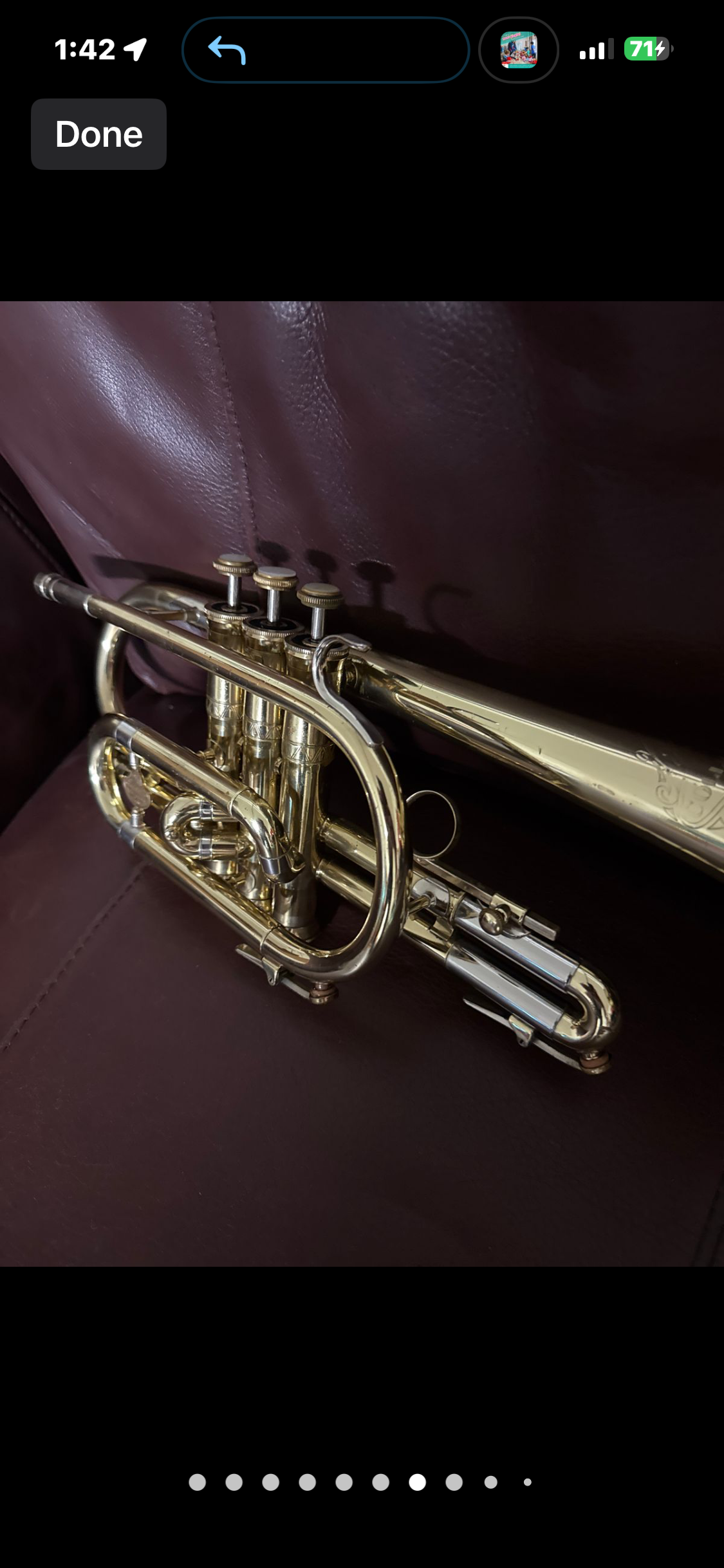 Holton Collegiate Bb cornet SN 424848
