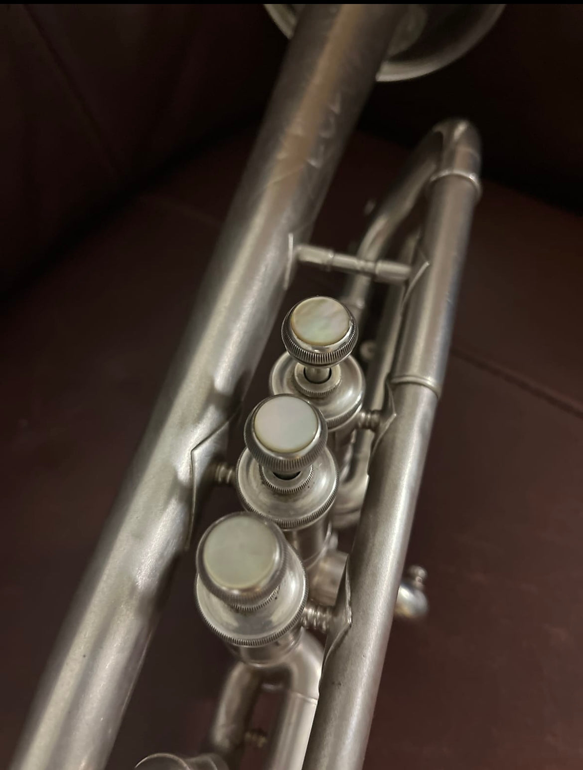 Conn Victor (model 4A) Bb and A cornet (1923) SN 199151 (Silver plated) (very rare) (opera glass - micro tuner)(professional)