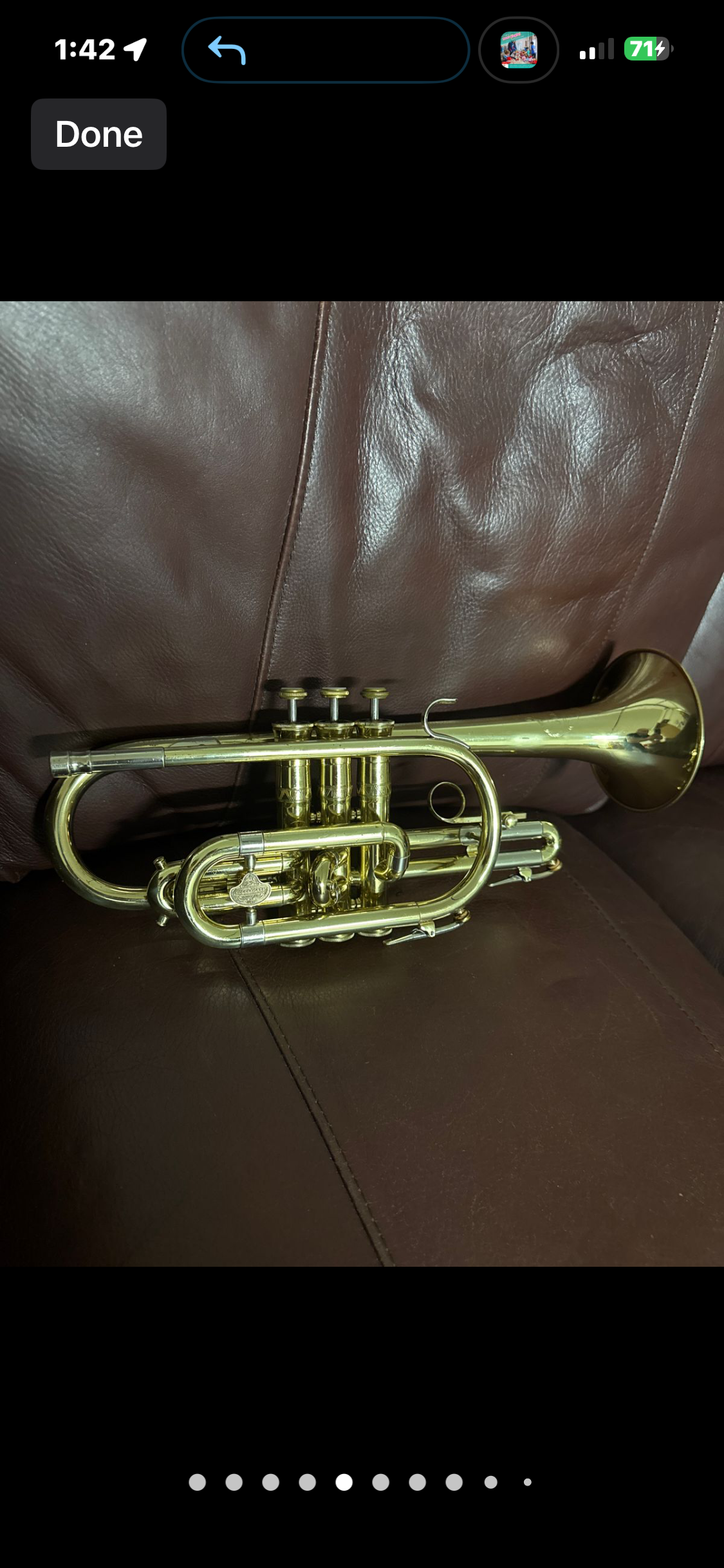 Holton Collegiate Bb cornet SN 424848