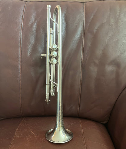 Buescher Model 9 Bb Trumpet (1921) (rare mute) (silver plated) (gold wash bell) (LP) SN 81491