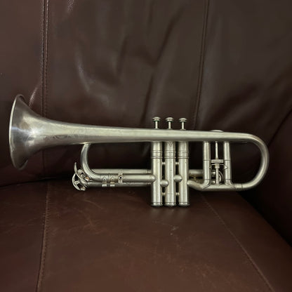 Conn Victor (model 4A) Bb and A cornet (1923) SN 199151 (Silver plated) (very rare) (opera glass - micro tuner)(professional)