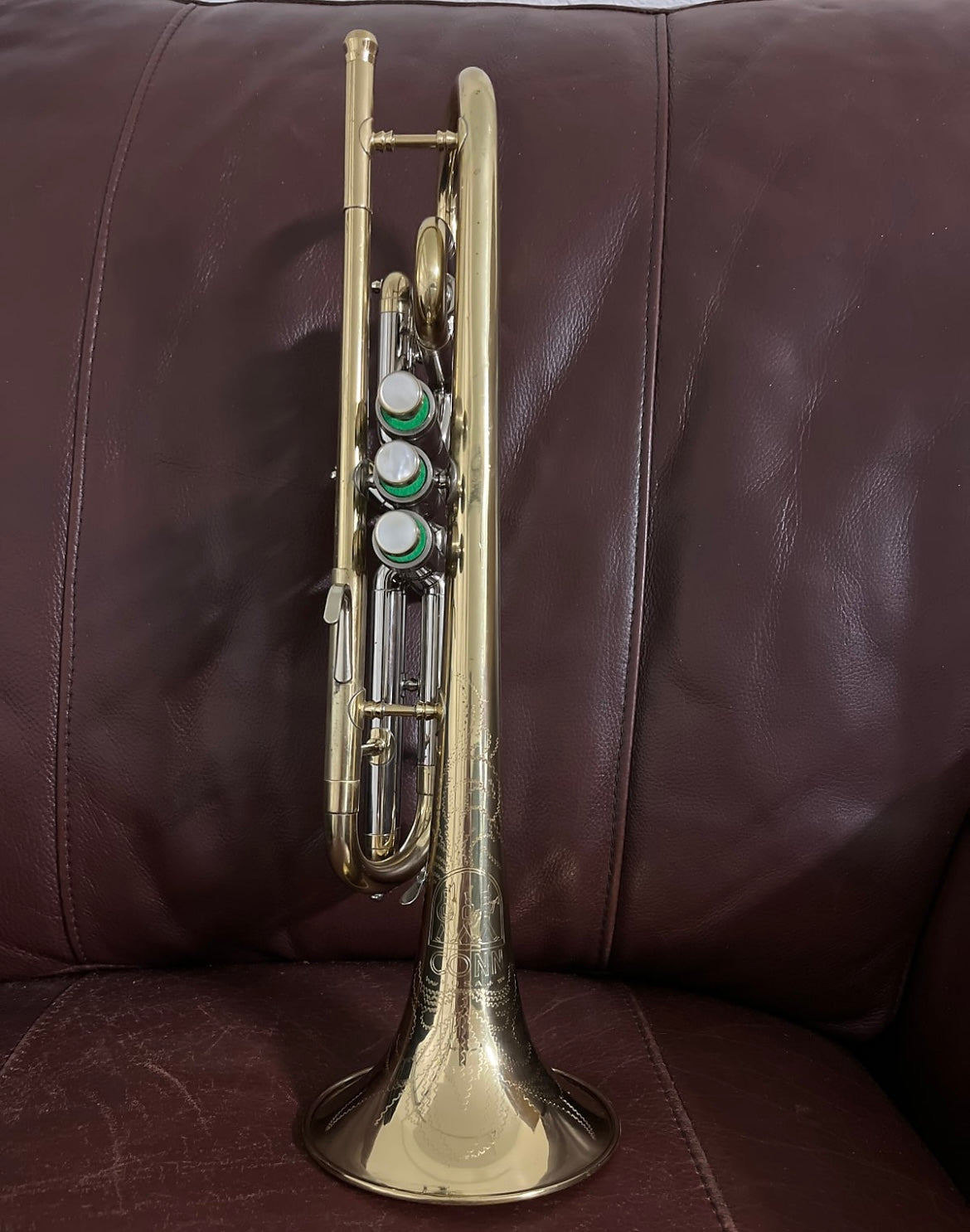 Conn Victor 80A Bb and A Cornet (1964) SN C87499 (professional) (rare) (nickel trim) (opera glass micro tuner)