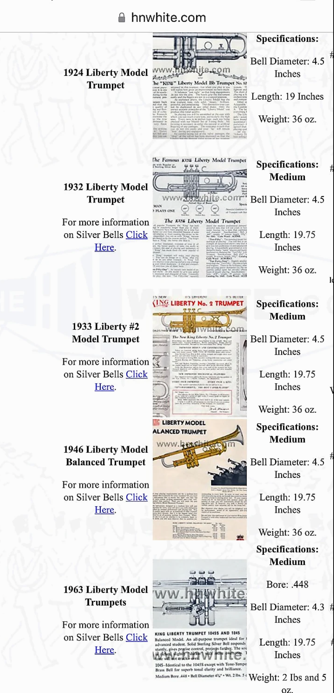 King Liberty Model No 2. A and Bb trumpet (1950) 301612